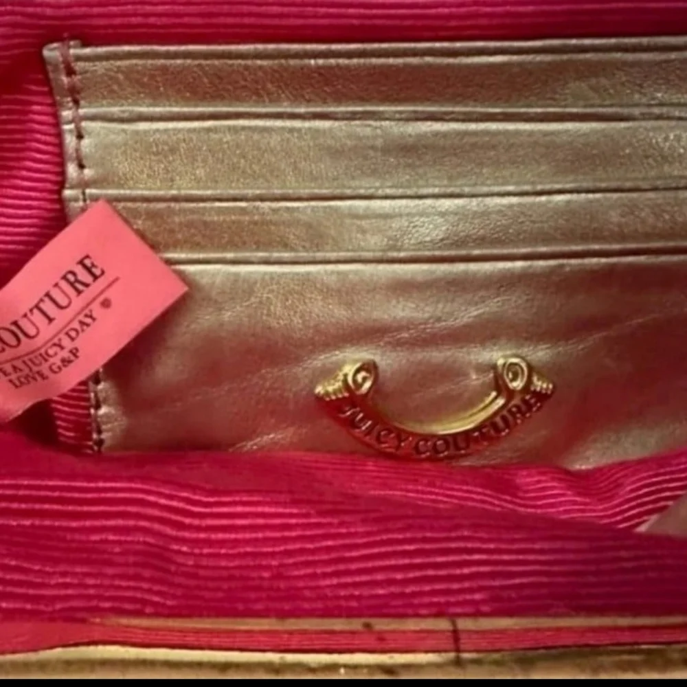 Rare Juicy Couture Kisslock Y2K Beautiful Gold Metallic Clutch Coin Bag - Picture 6 of 8
